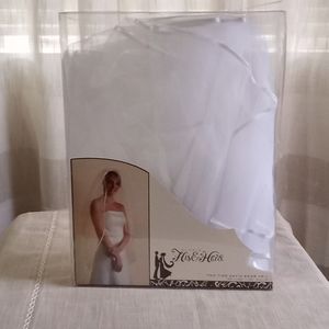 Wedding veil 2 tier satin edge